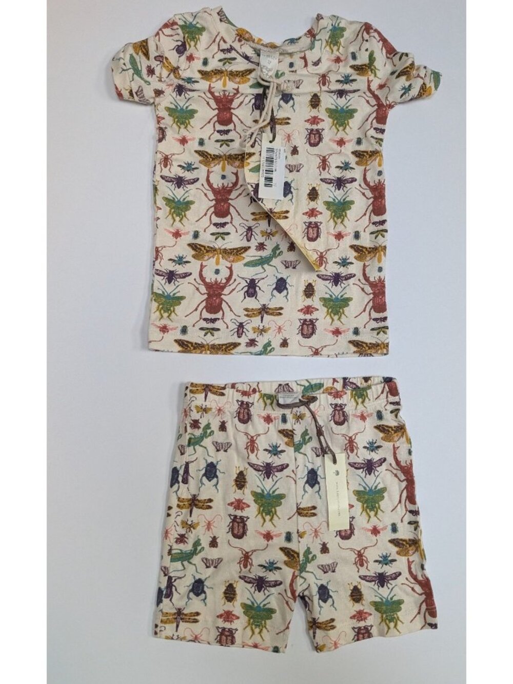 Kate Quinn Modal The Woods Shorts PJ Set Insects Pajamas Bug Shirt Sleeve Tee 2T